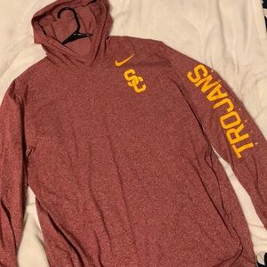 USC TROJAN RED AND YELLOW NIKE PULL OVER Mens